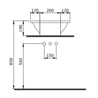 Verona Aufsatzwaschtisch