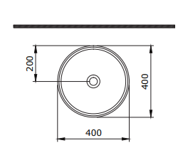 Venezia Aufsatzwaschtisch 40 cm