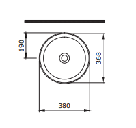 Sottile Slim Line Schalenbecken 38cm