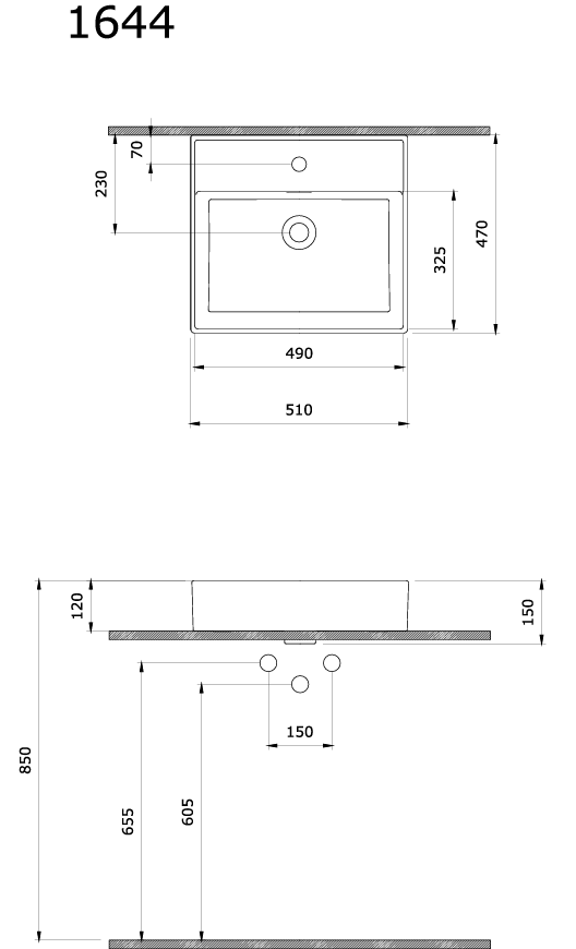Bocchi Milano Waschbecken | Aufsatz & Wandmodell