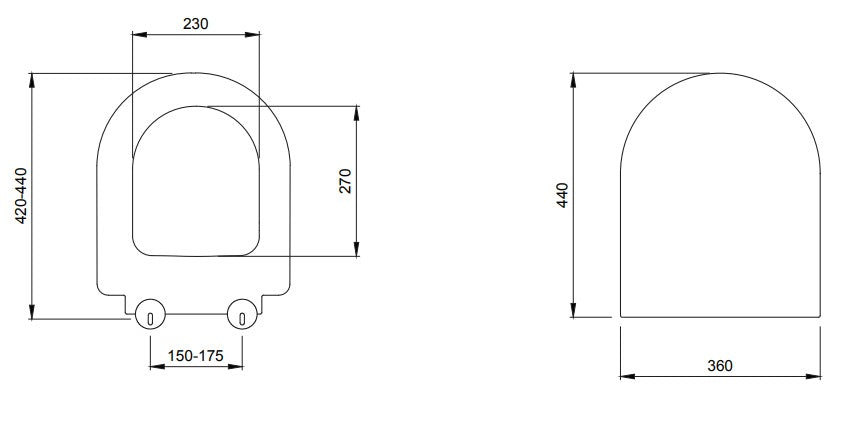 Bocchi Wrap Over WC-Sitz Absenkautomatik Toilettendeckel Klodeckel WC-Deckel