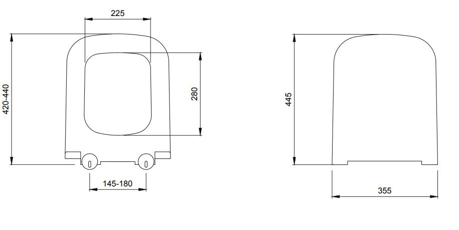 Tutti Slim WC-Sitz Absenkautomatik Toilettendeckel Klodeckel WC-Deckel