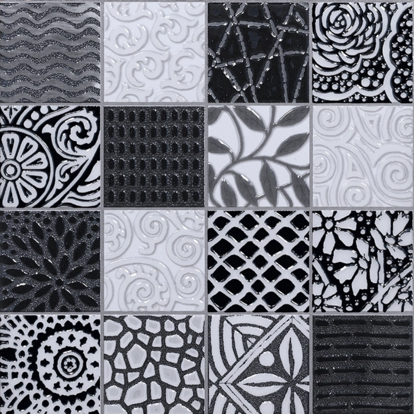 Ceramica Estilker – Heritage ML-3301 30x30 cm | Zement-Optik Dekorfliese Grau-Mix