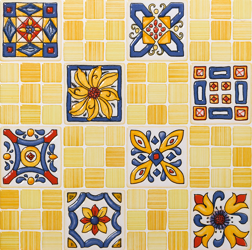 Ceramica Estilker – Heritage ML-3356 30x30 cm | Arabesque Dekorfliese Anthrazit-Weiß