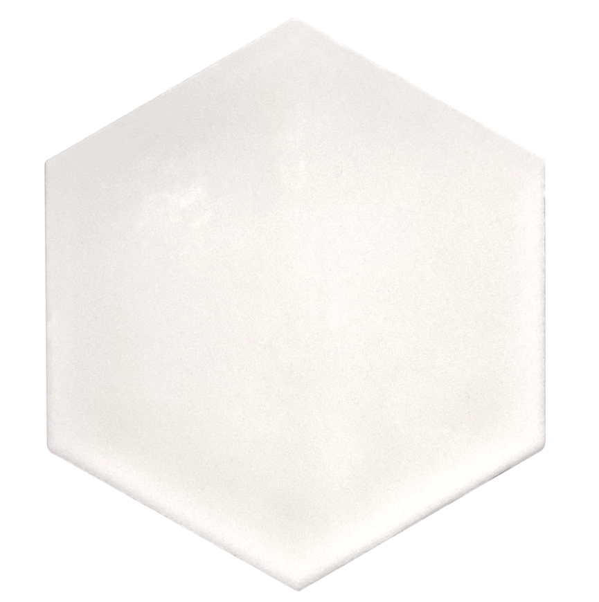 Ceramica Estilker – Enzo White Matt Hexagon 10,8x12,4 cm | Wand- & Bodenfliese