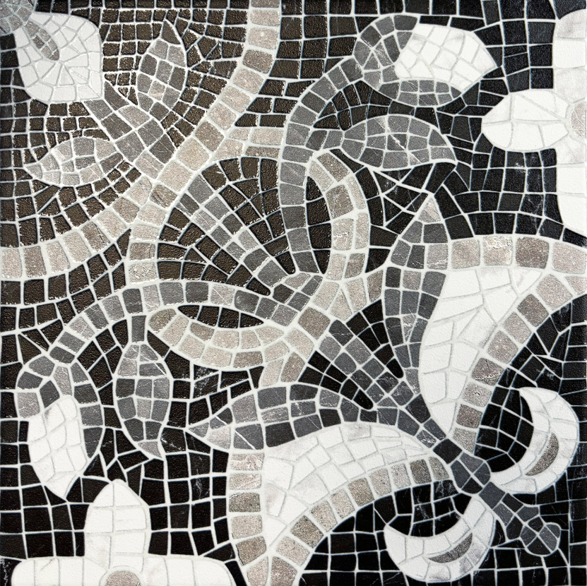 Ceramica Estilker – Musa Dark 20x20 cm | Botanische Dekorfliese Dschungel-Optik