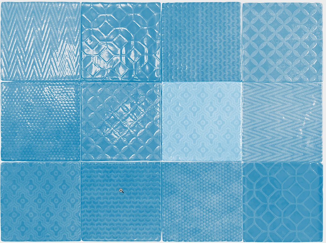 Ceramica Estilker – Rainbow Ocean Mix 11,5x11,5 | Wandfliese Blau Zellige-Optik