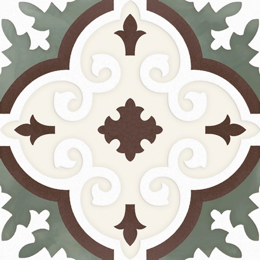 Ceramica Estilker – Velvet Sea 20x20 cm | Dekorfliese Ornament Blau Matt