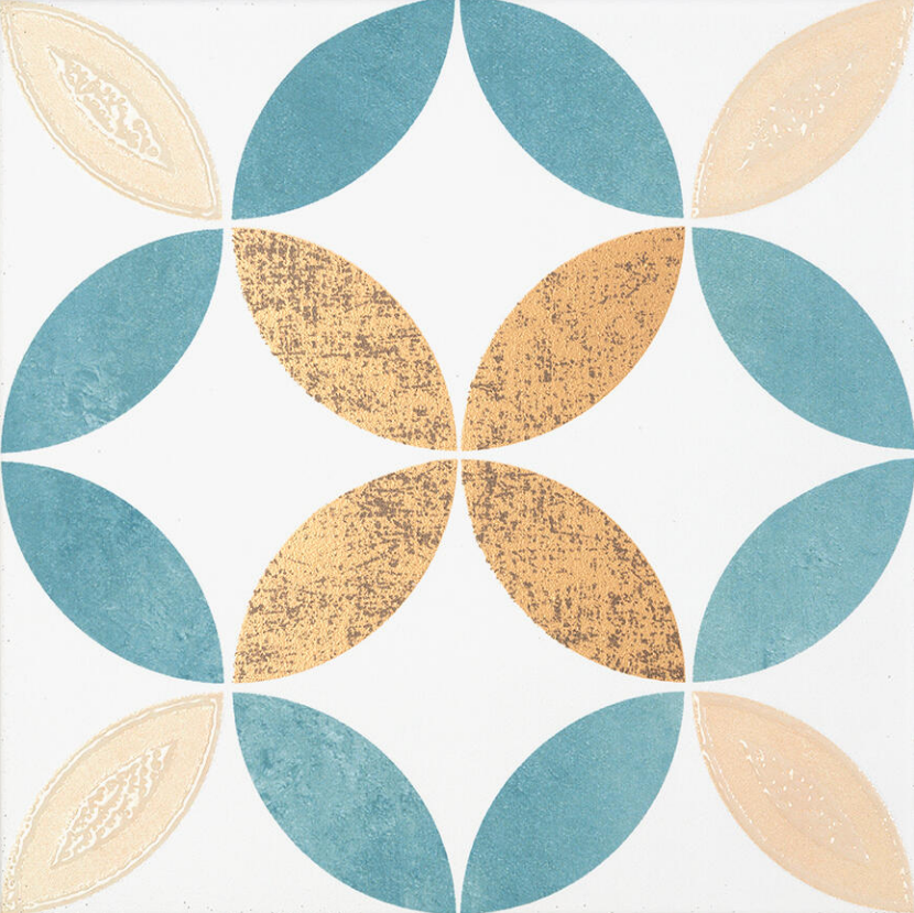 Ceramica Estilker – Victoria Turquoise 20x20 cm | Zementfliesen-Optik Türkis Matt