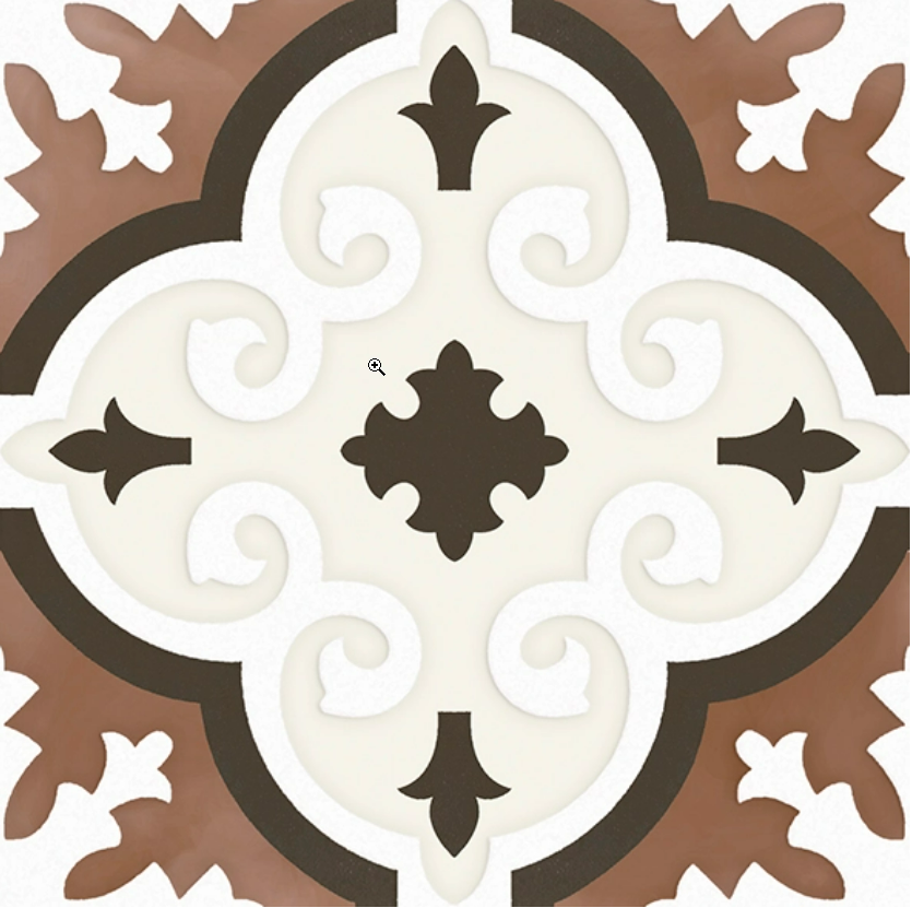 Ceramica Estilker – Velvet Cotto 20x20 cm | Dekorfliese Ornament Terrakotta-Look