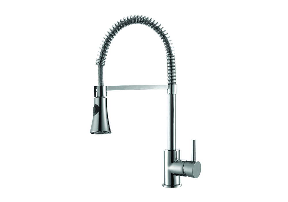 Leadfree Küchenarmatur mit ausziehbarem Auslauf, 166 mm hoch