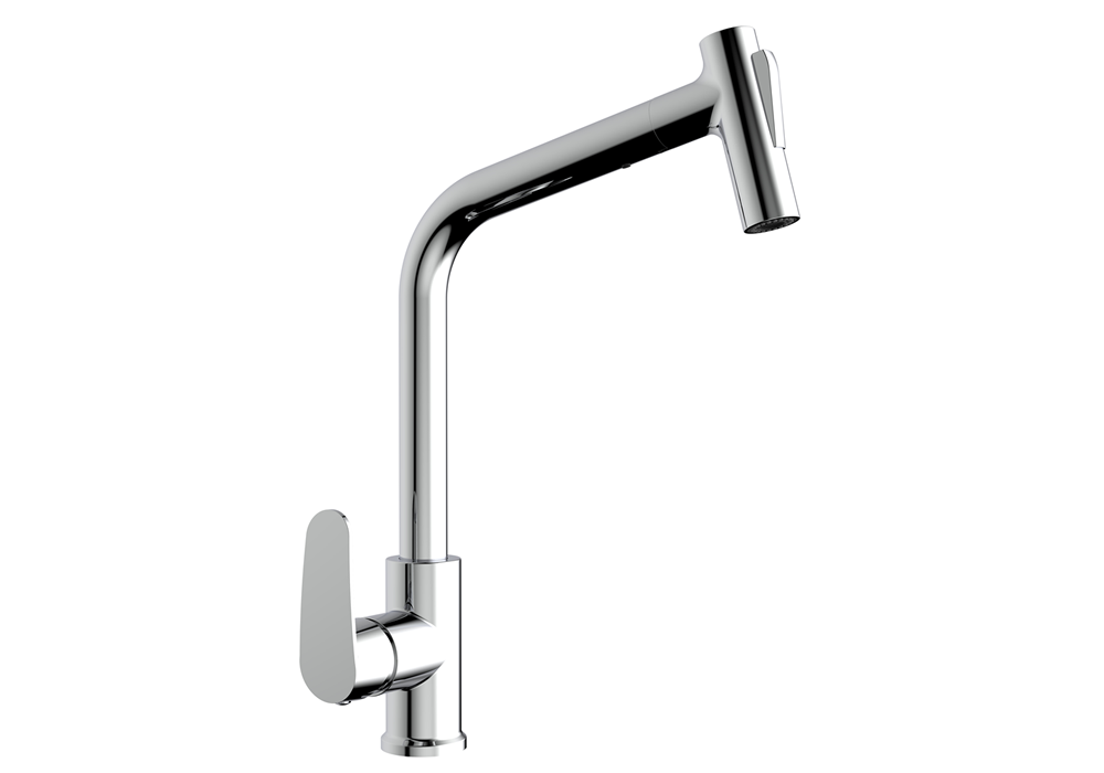 Leadfree Küchenarmatur mit ausziehbarem Auslauf, 293 mm hoch