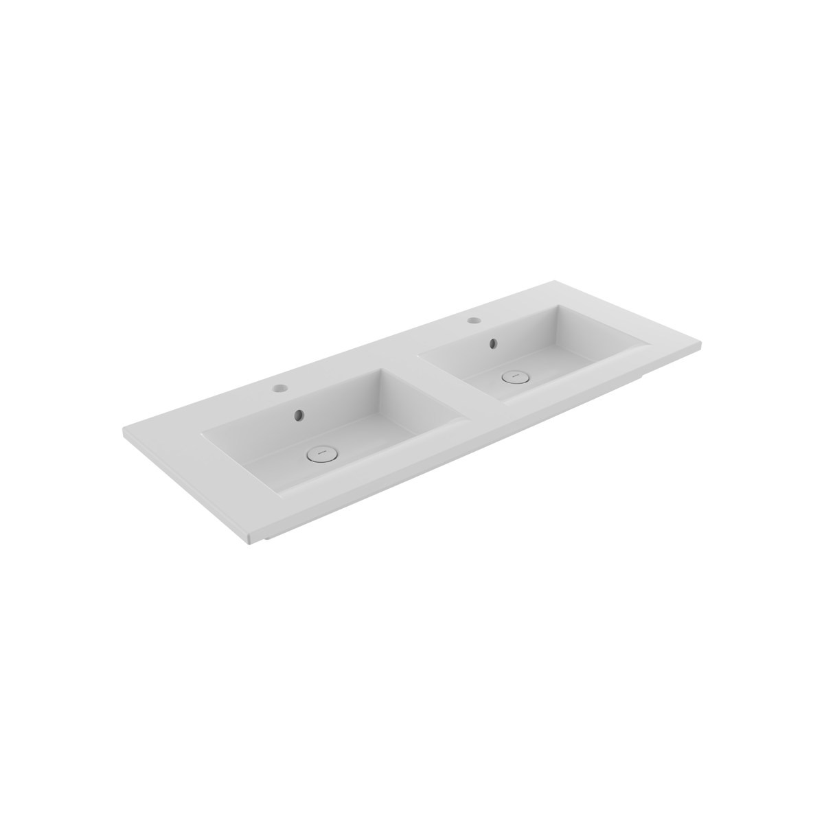 Milano Doppel-Aufsatz-/Wandwaschbecken 120 cm