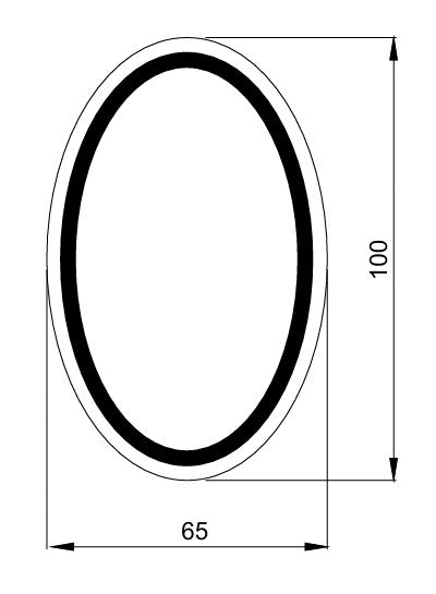 Bocchi Badspiegel mit Beleuchtung Oval