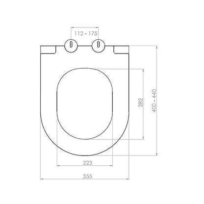 Pure Slim WC-Sitz Absenkautomatik Toilettendeckel Klodeckel WC-Deckel