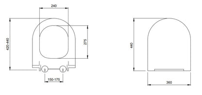 Pure Slim WC-Sitz Absenkautomatik Toilettendeckel Klodeckel WC-Deckel