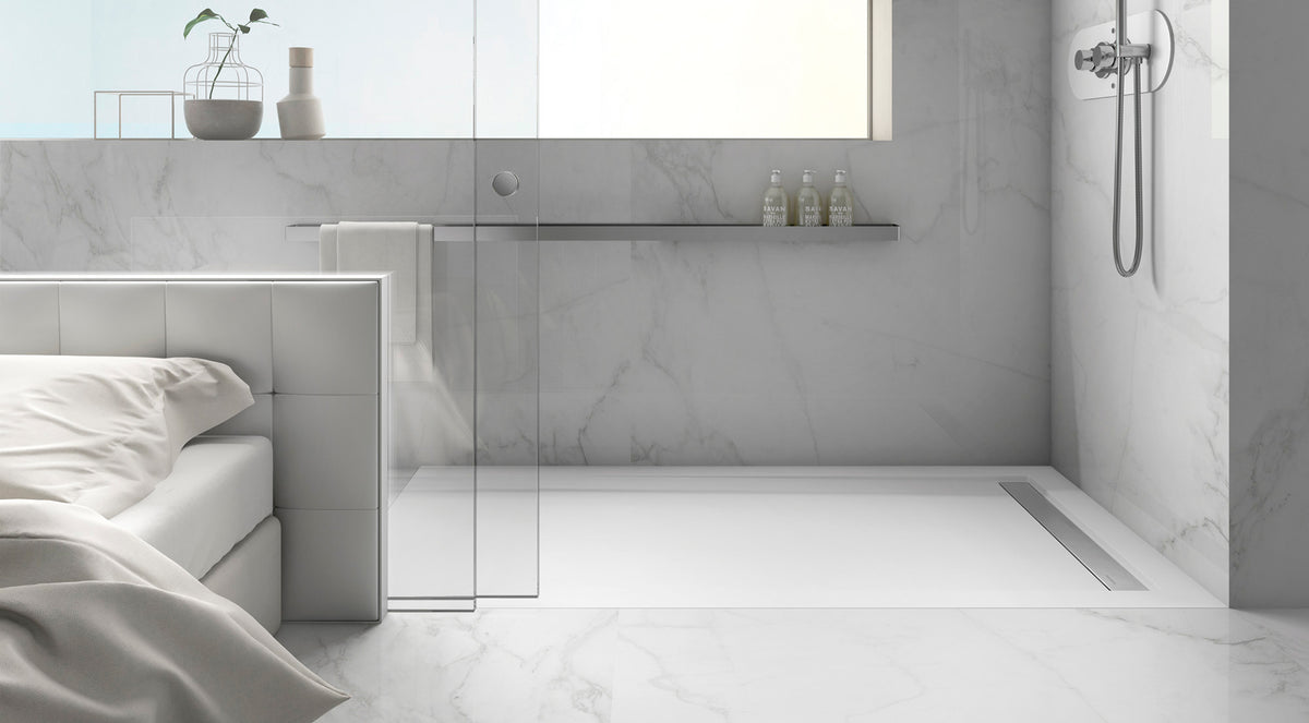Line X Duschwanne aus Solid Surface (Scene) – Ansicht 4