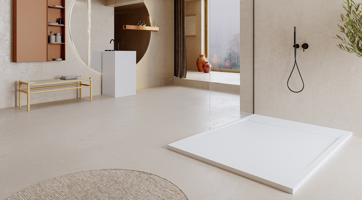 Iconik Duschwanne aus Solid Surface (Scene) – Ansicht 1