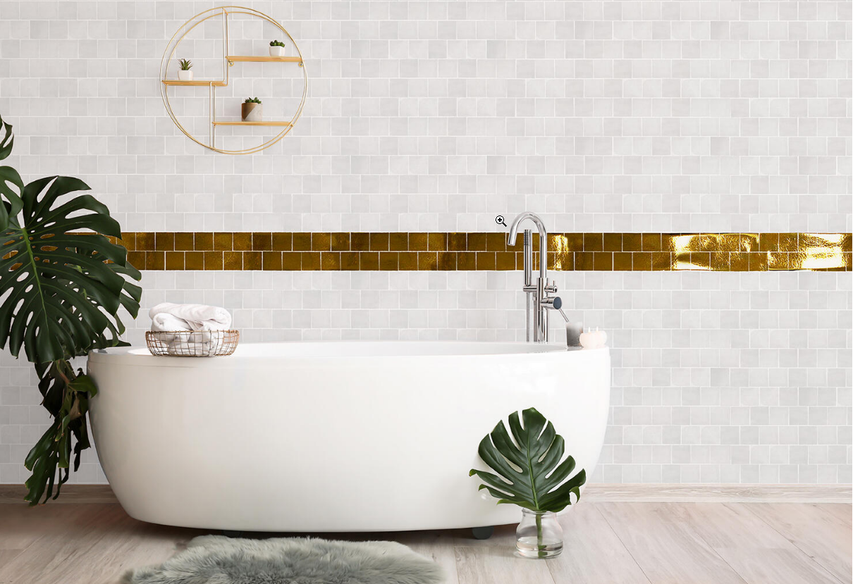 Ceramica Estilker – Sevilla Gold 13x13 cm | Wandfliese Gold Metall-Optik Glänzend