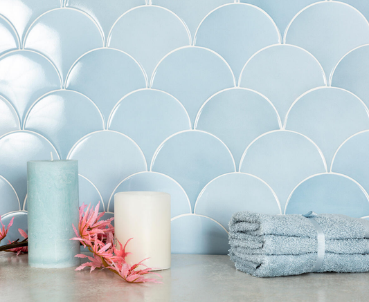 Ceramica Estilker – Mystic Light Blue 6,3x12,5 cm | Wandfliese Spiegel-Effekt Blau