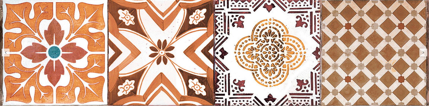 Ceramica Estilker – Listelo Hidráulico 31,6x7,8 cm | Bordüre Multicolor Matt