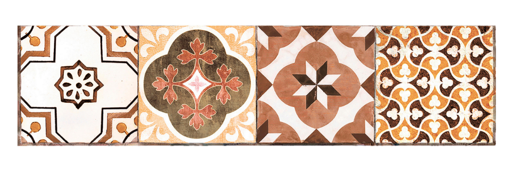 Ceramica Estilker – Listelo Hidráulico 31,6x7,8 cm | Bordüre Multicolor Matt
