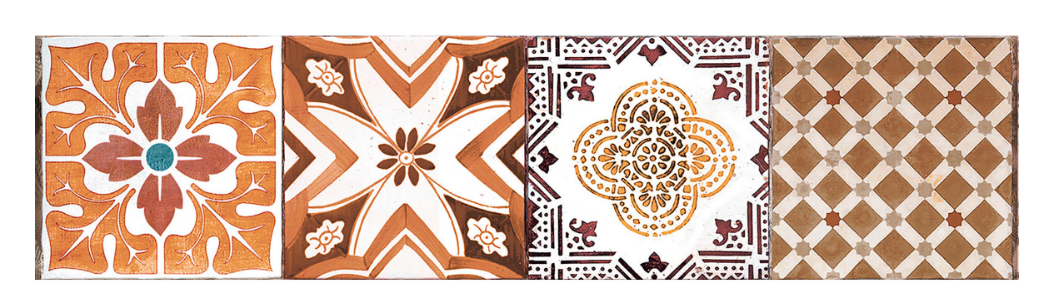 Ceramica Estilker – Listelo Hidráulico 31,6x7,8 cm | Bordüre Multicolor Matt