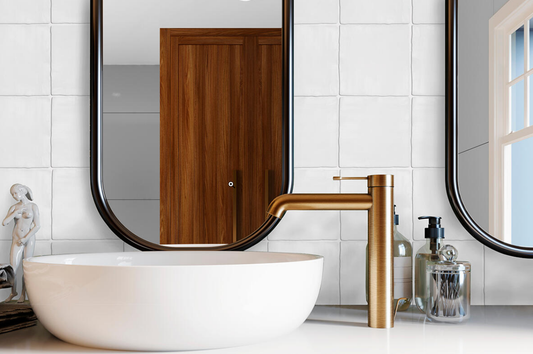 Ceramica Estilker – Cadaqués White 10x10 cm | Wandfliese Weiß Zellige-Optik