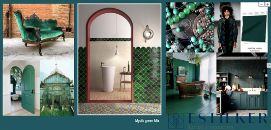 Ceramica Estilker – Mystic Victorian Green 6,3x12,5 | Wandfliese Spiegel-Glanz Grün