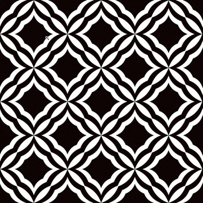 Ceramica Estilker – Evoque Clover 20x20 cm | Zementfliesen-Optik Schwarz-Weiß