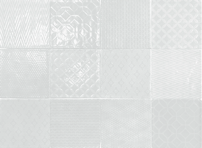 Ceramica Estilker – Rainbow Glossy White 11,5x11,5 cm | Zellige-Fliese Weiß Glanz