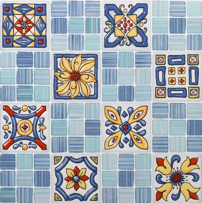 Ceramica Estilker – Heritage ML-3357 30x30 cm | Florale Dekorfliese Schwarz-Weiß