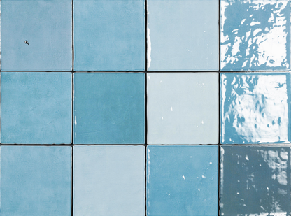 Ceramica Estilker – Rainbow Ocean Mix Hellblau 11,5x11,5 | Wandfliese Zellige-Look