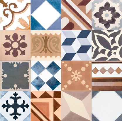 Ceramica Estilker – Serie Tumblr Multicolor 30x30 | Patchwork-Fliese Zementoptik