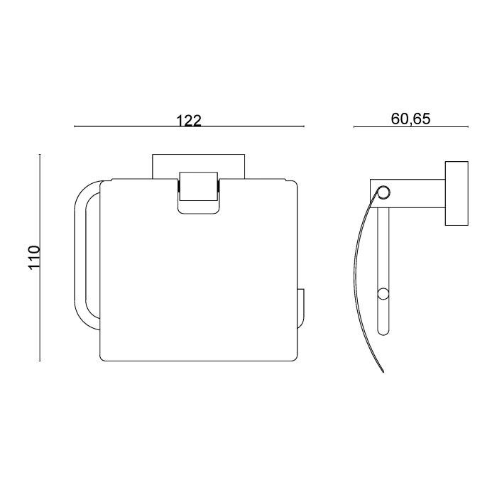 Kenzo Toilettenpapierhalter mit Deckel