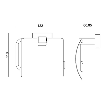 Kenzo Toilettenpapierhalter mit Deckel