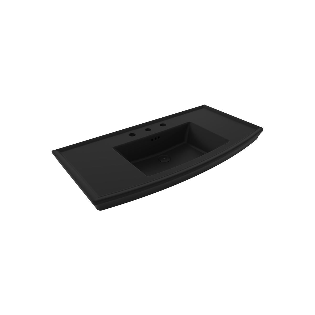 Lavita Wandwaschtisch 100 cm, 3 Armaturenlöcher – Matt Schwarz