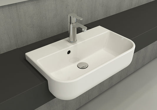 Milano Halbeinbau-Waschbecken 50 cm – Ansicht 1