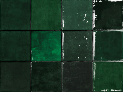 Ceramica Estilker – Rainbow Victorian Green | Wandfliese Zellige-Optik 11,5x11,5