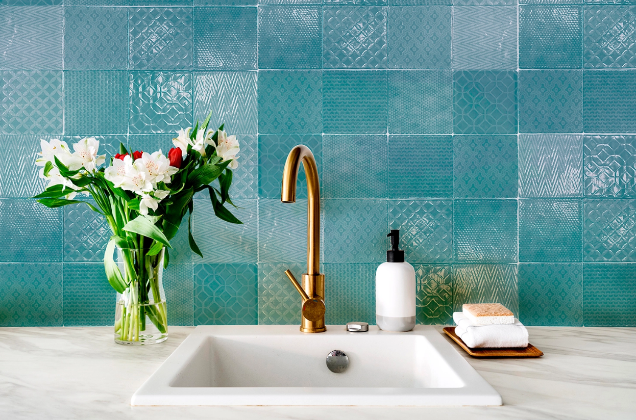 Ceramica Estilker – Rainbow Mediterranean Mix 11,5x11,5 cm | Zellige-Fliese Blau