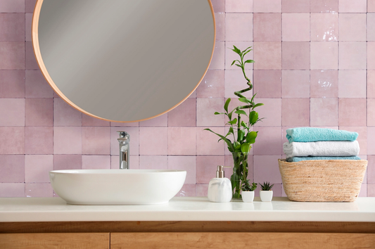 Ceramica Estilker – Rainbow Rose Mix 11,5x11,5 | Wandfliese Rosa Zellige-Look