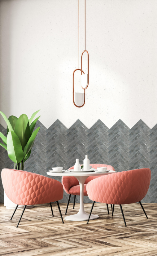 Ceramica Estilker – Maya Grey 5x25 cm | Wandfliese Zellige-Optik Grau Glanz