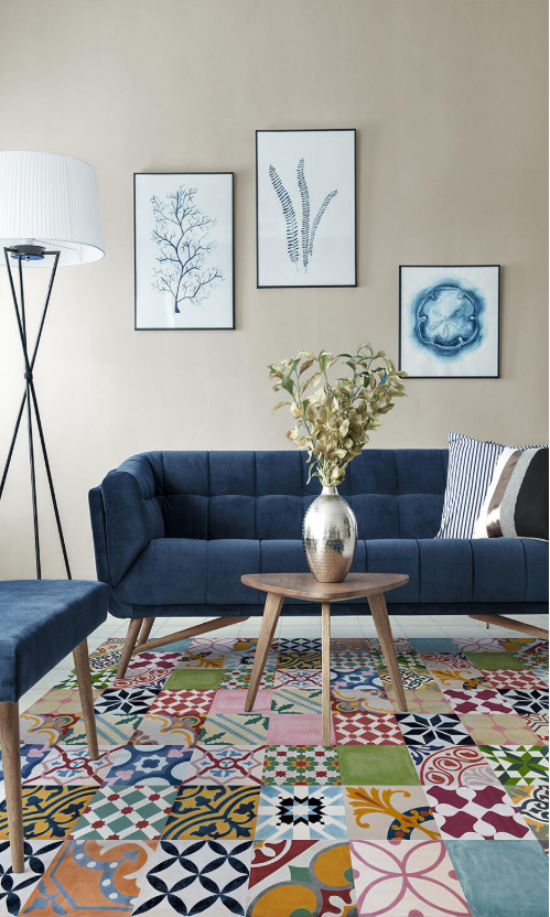 Ceramica Estilker – Digitalker Multicolor 20x20 cm | Zementfliesen-Optik Matt