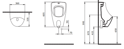 Taormina Arch Urinal – Ansicht 3