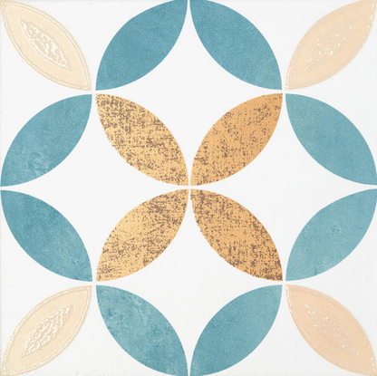 Ceramica Estilker – Victoria Turquoise 20x20 cm | Zementfliesen-Optik Türkis Matt