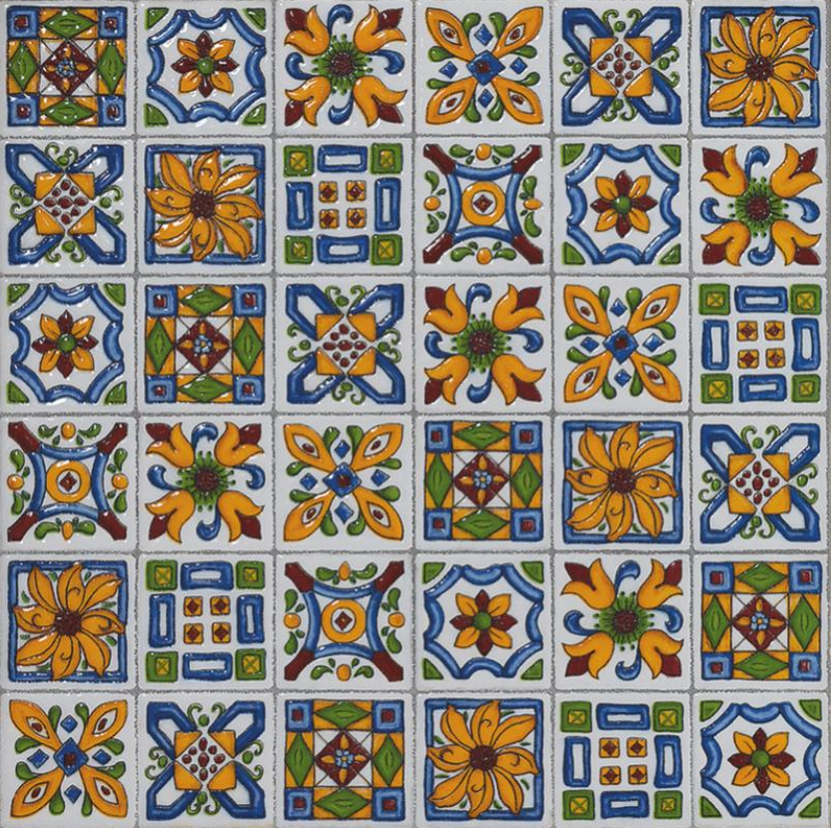Ceramica Estilker – Heritage ML-3355 30x30 cm | Dekorfliese Blau-Weiß Matt