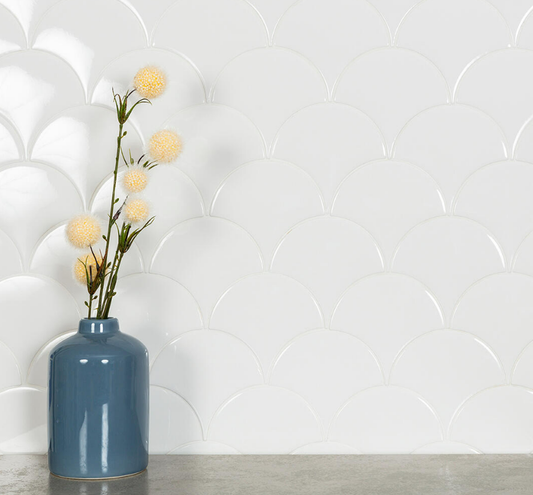 Ceramica Estilker – Mystic White 6,3x12,5 cm | Wandfliese Spiegel-Glanz Weiß