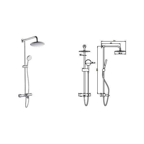 Rainsense Thermostatische Wannenbatterie und Duschsäule 230R