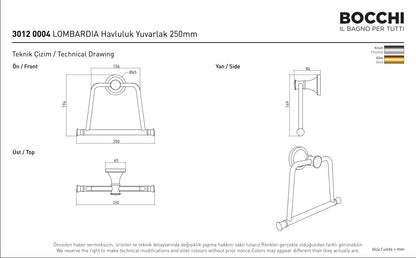 Lombardia Handtuchring, 25 cm