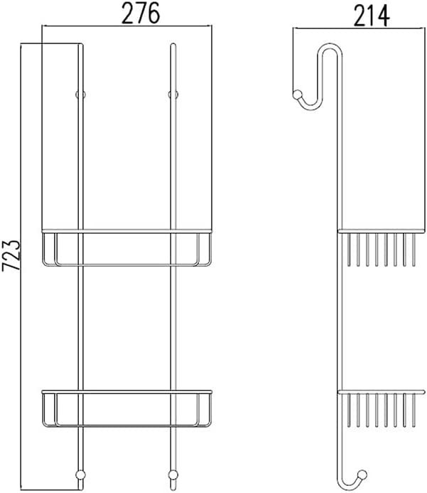 Duschregal Duschablage aus Draht Materialhalter Doppelgehäuse